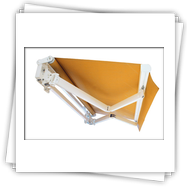 Tenda da sole modello PAVIA,con bracci estensibili con doppia barra quadra.