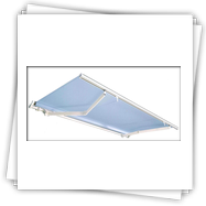 Tenda da sole modello BQC,a bracci estensibili su barra quadra in acciaio
